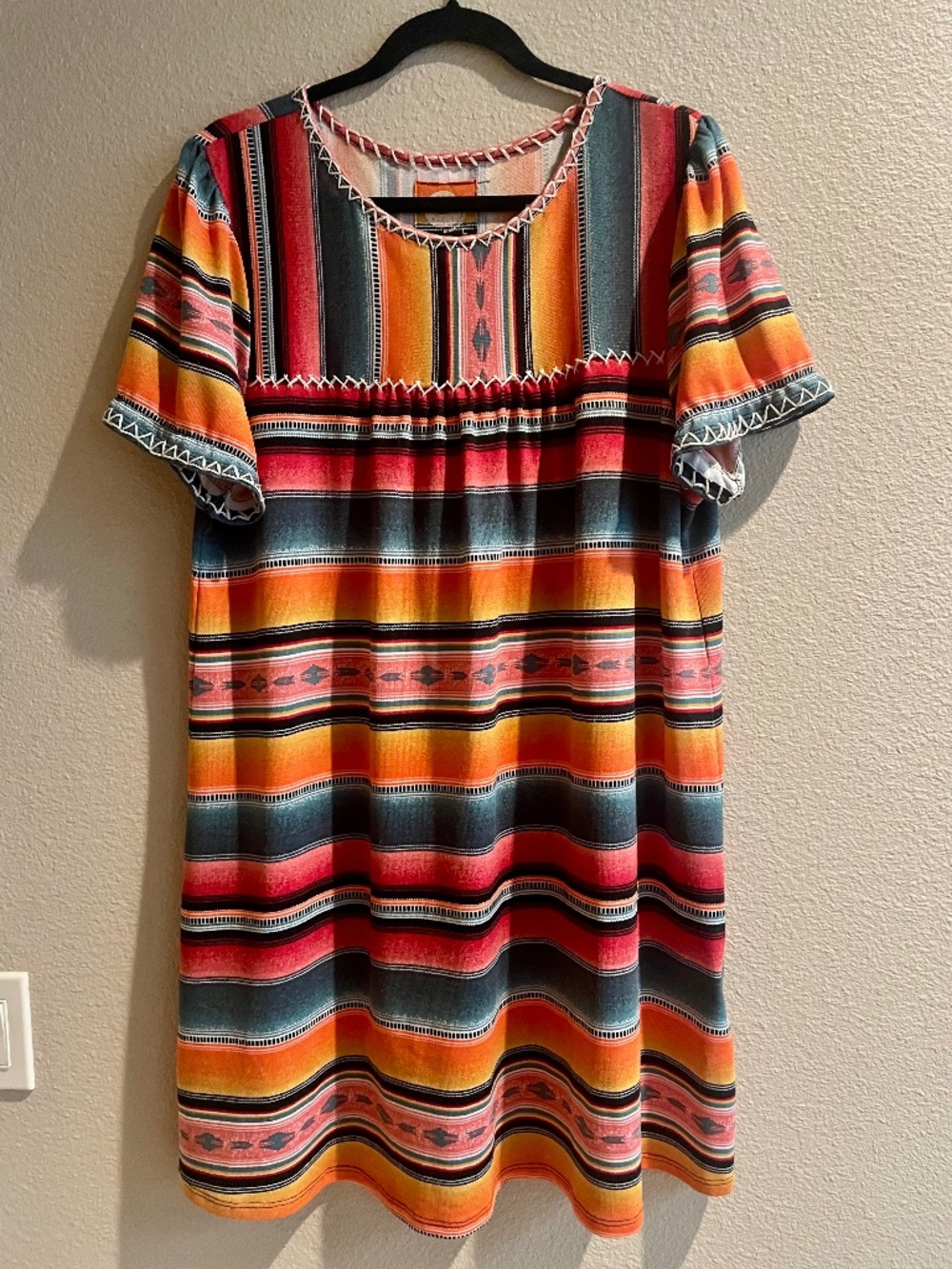 Cynthia's Serape Dress by Double D Ranch, sz L, NWOT